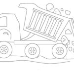 22 Coloring pages dump truck