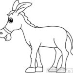 34 Coloring page donkey