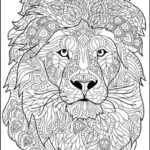 Adult Lion Coloring Pages